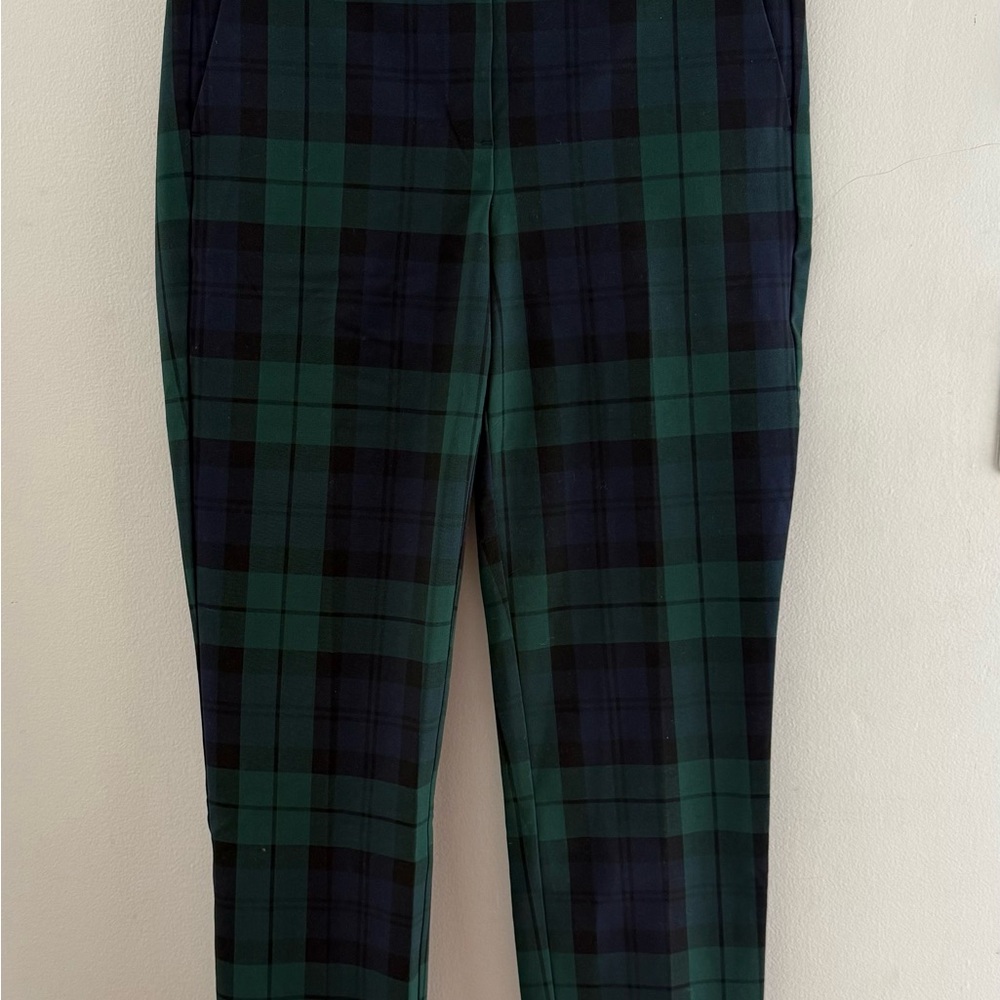 J Crew Slim Cropped Ruby Pant in Black Watch Plaid - Picture 2 of 6
